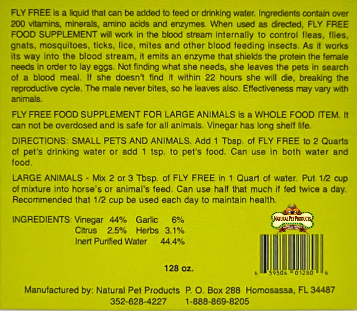 Fly Free Food Supplement