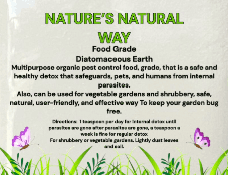 Natures Natural Way Food Grade Diatomaceous Earth