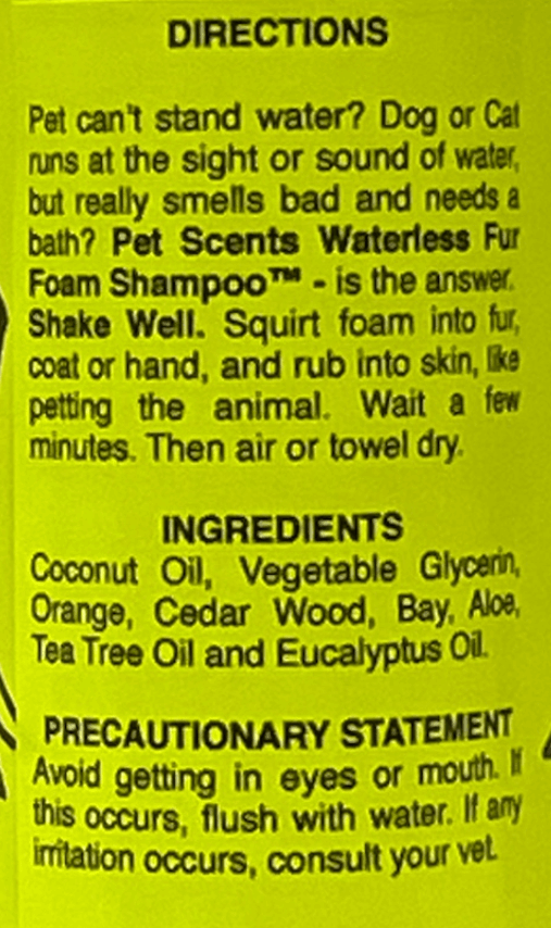 Waterless Fur Foam Shampoo